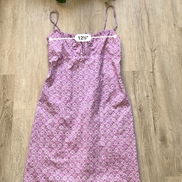 Vintage Purple Floral Milkmaid Slip Dress - Picture 3 of 5